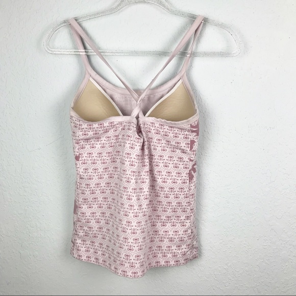 🔥 Athleta Crossback Paisley Pink Tank Top - Picture 4 of 6